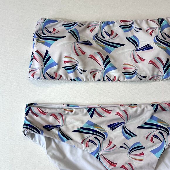 DIPPIN' DAISY'S Bandeau Camilla Top and Bottom Swimsuit Bikini Set Sz Large - Picture 5 of 12